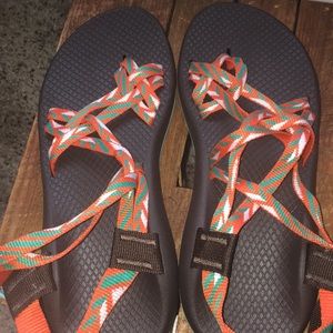 Chaco teal and orange
